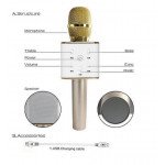 Wholesale Karaoke Microphone Portable Handheld Bluetooth Speaker KTV (Rose Gold)